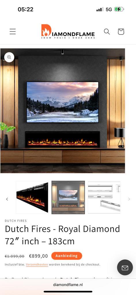 Elektrische sfeerhaard 183cm nieuw in doos €899 voor €550, Huis en Inrichting, Woonaccessoires | Overige, Nieuw, Ophalen