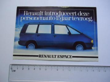 sticker oud Renault Espace auto oldtimer retro frankrijk beschikbaar voor biedingen