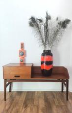 Vintage jaren 60 teak retro kaptafel dressoir sidetable, Ophalen, Gebruikt, 100 tot 150 cm, Minder dan 100 cm