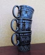 Vintage donkergroene mokken jaren '70 Tams England, Ophalen of Verzenden, Zo goed als nieuw, Overige stijlen, Kop(pen) en/of Schotel(s)