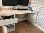 Burea ikea malm 140x65 wit, Huis en Inrichting, Ophalen of Verzenden, Zo goed als nieuw, Bureau