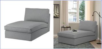 KIVIK Chaise longue, Tibbleby beige/gray beschikbaar voor biedingen