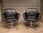 vintage stoelen artifort (?) design, Ophalen, Gebruikt, Twee, Zwart