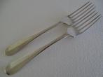 Zilver 2x tafelvork/diner vork Helweg Hollands Glad antiek, Antiek en Kunst, Ophalen of Verzenden