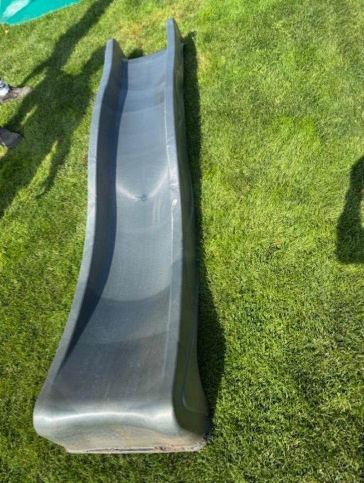 Glijbaan met wateraansluiting Grijs - 240 cm Antraciet, Kinderen en Baby's, Speelgoed | Buiten | Speeltoestellen, Glijbaan, Ophalen of Verzenden