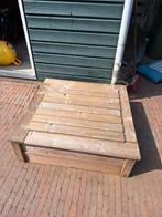 Houten zandbak met deksels, Ophalen, Gebruikt