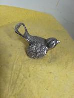 1488) mooie flesopener  vogeltje  verzilverd, Antiek en Kunst, Ophalen of Verzenden