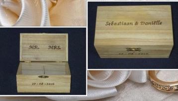 Theekistjes bewerkt met uw eigen tekst! Creamar Pyrografie beschikbaar voor biedingen