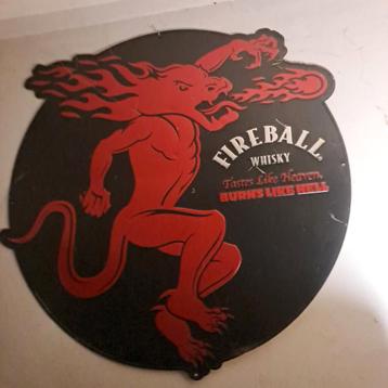 Zeldzaam Fireball Whisky Reclamebord beschikbaar voor biedingen