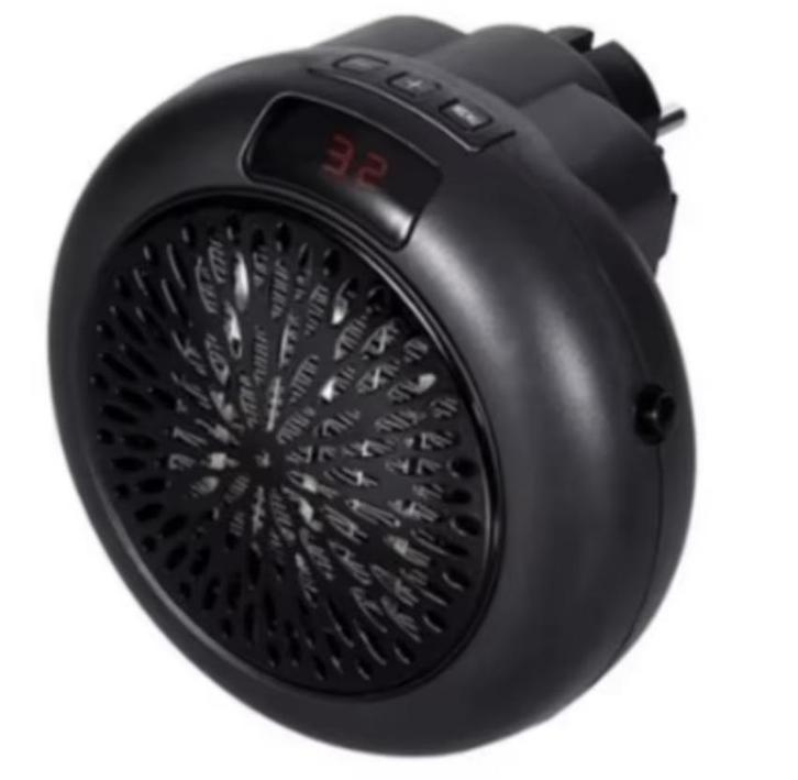 Elektrische stopcontact kachel 900 Watt rond - Zwart, Huis en Inrichting, Kachels, Nieuw, Overige soorten, Elektrisch, Ophalen of Verzenden