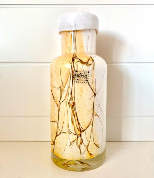 Design vaas - Fidrio MAGMA - glas, mondgeblazen bloemenvaas, Huis en Inrichting, Woonaccessoires | Vazen, Zo goed als nieuw, Ophalen of Verzenden
