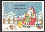Kerstman Beren Eekhoorn Ontwerp Christl Vogl Gelopen, Verzamelen, Ansichtkaarten | Themakaarten, Gelopen, Verzenden, 1980 tot heden