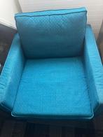 Blauwe loveseat 1 persoon, Huis en Inrichting, Ophalen, Eenpersoons, 75 tot 100 cm, Zo goed als nieuw