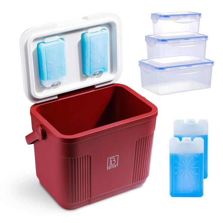 Brisby 22L Koelbox Uniek Desing met 4 Kloelelementen - ROOD, Caravans en Kamperen, Koelboxen, Nieuw, Koelbox, Koelelement, Verzenden