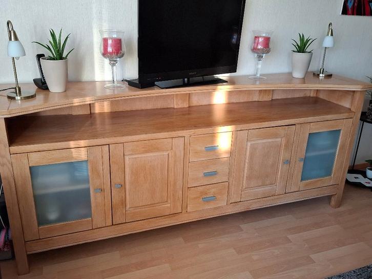 GRATIS dressoir, Huis en Inrichting, Kasten | Dressoirs, Gebruikt, 200 cm of meer, 25 tot 50 cm, Met lade(s), Met deur(en), Eikenhout