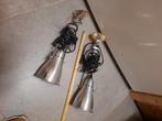 Vintage retro Klemlamp klemspot set 2x nachtlamp  set, Ophalen of Verzenden, Gebruikt, Retro vintage  klemlamp  bedlamp nachtlamp burolamp