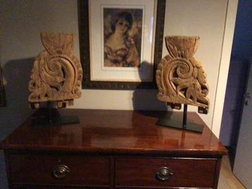 Antiek houten ornamenten  beschikbaar voor biedingen