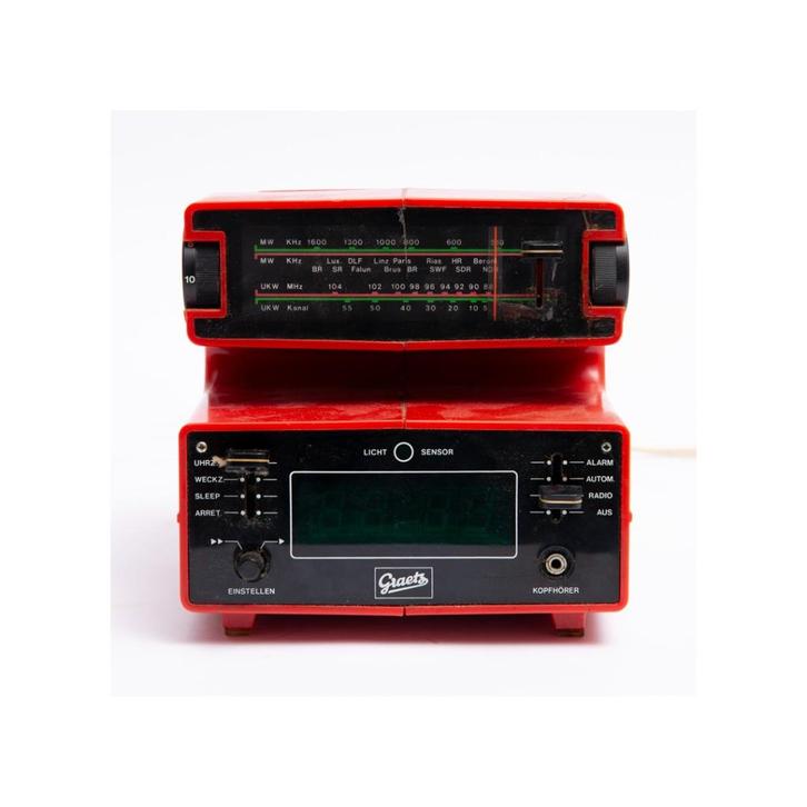 Jaren '70 vintage Graetz Form 100A radioklok, Audio, Tv en Foto, Radio's, Gebruikt, Radio, Ophalen of Verzenden