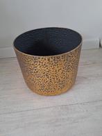 Te koop goudkleurige bloempot 28 cm, Tuin en Terras, Rond, Binnen, Zo goed als nieuw, Minder dan 40 cm