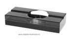 SAB22 ANGELO SIGARENASBAK ZWART KRISTALGLAS 20 cm!!!  1,6 kg, Verzenden, Nieuw, Asbak
