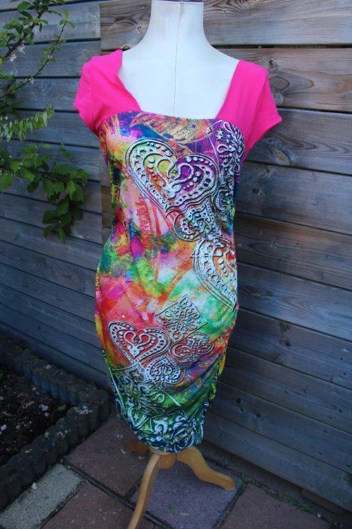 Jurk gekleurd Eroke mt IT 46 (EU40) Vaste prijs OPRUIMING, Kleding | Dames, Jurken, Gedragen, Maat 38/40 (M), Overige kleuren