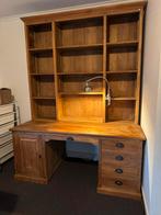 Teakhouten Bureau met Boekenkast, Ophalen, Gebruikt, Bureau