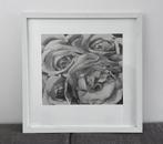 Schilderij/wanddecoratie met rozen-afbeelding (zwart/wit), Huis en Inrichting, Gebruikt, Ophalen