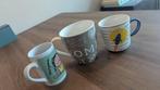 Set van 3 mokken – gebruikt servies, Gebruikt, Ophalen of Verzenden, Overige stijlen, Kop(pen) en/of Schotel(s)