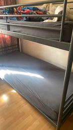 Donkerbruin metalen stapelbed, Huis en Inrichting, Slaapkamer | Stapelbedden en Hoogslapers, 90 cm, 160 tot 180 cm, Tweepersoons