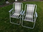 Twee (kinder) tuinstoelen / campingstoelen, Tuin en Terras, Tuinstoelen, Ophalen, Zo goed als nieuw, Aluminium, Inklapbaar