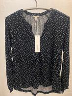 Zwarte Blouse met Witte Print, Kleding | Dames, Ophalen of Verzenden, Nieuw, Maat 38/40 (M), Zwart