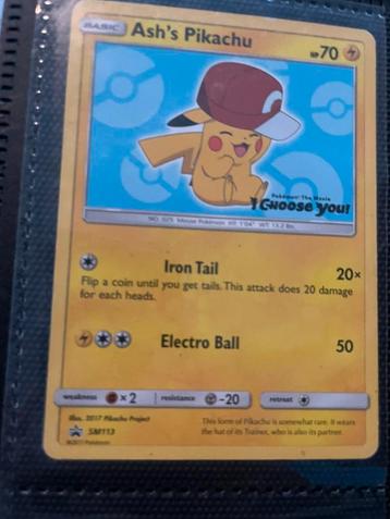 Ash’s Pikachu SM113 beschikbaar voor biedingen