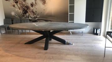 Opruiming! laatste tafels  ovaal antraciet uit onze winkel! beschikbaar voor biedingen