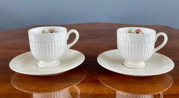 Wedgwood, "Moss rose" espresso/mokkakopjes (2) beschikbaar voor biedingen