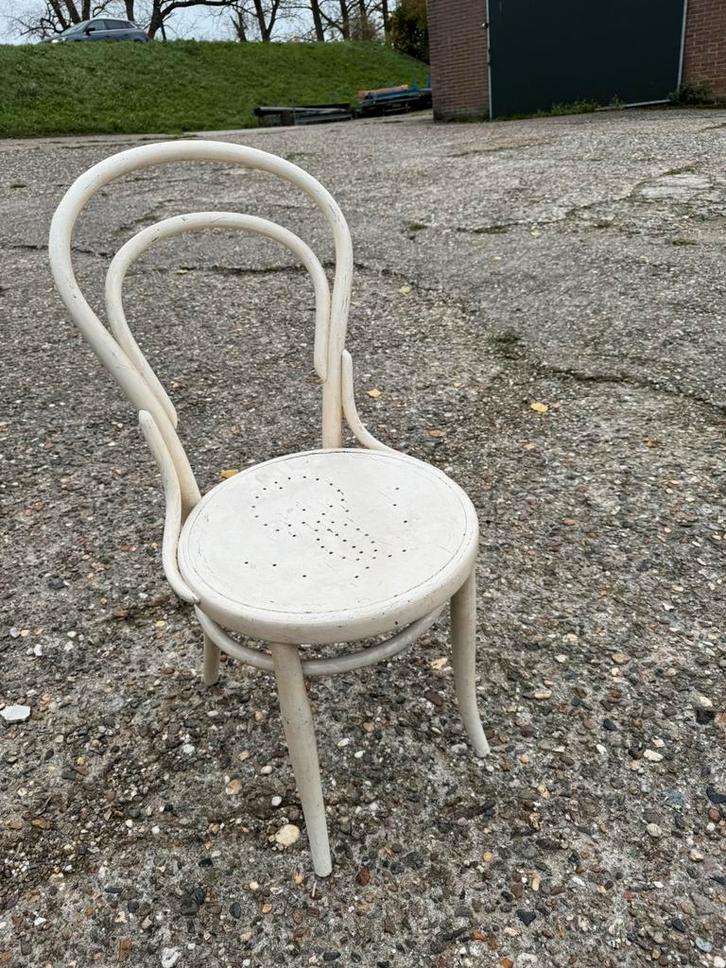 Oude Thonet Stoel,NO. 14 ,1900-20,Jugendstil,THONET/FISCHEL, Huis en Inrichting, Stoelen, Gebruikt, Eén, Hout, Wit, Ophalen of Verzenden