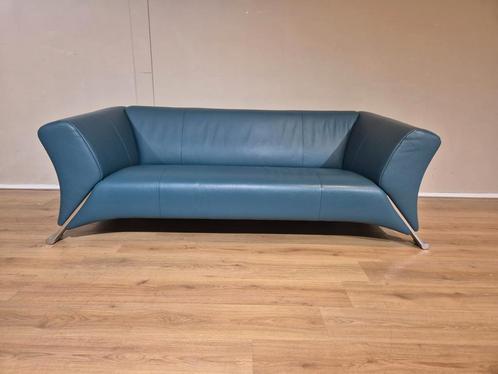 50% KORTING Rolf Benz 322 - Petrol Leder - 3 Zits - Showroom, Huis en Inrichting, Banken | Sofa's en Chaises Longues, Zo goed als nieuw