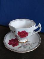 Royal Stafford kop en schotel set antiek servies Roses rozen, Ophalen of Verzenden, Zo goed als nieuw, 17 tot 18, Dame