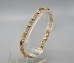 Gouden Vintage tennisarmband met edelstenen. 2026/39., Overige kleuren, ., Ophalen of Verzenden, Zo goed als nieuw