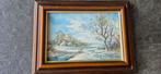 Prachtig winter tafereel van J.de Vries, Antiek en Kunst, Kunst | Schilderijen | Klassiek, Ophalen of Verzenden