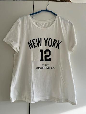 Marc Aurel - wit shirt korte mouw, print, mt 44 beschikbaar voor biedingen