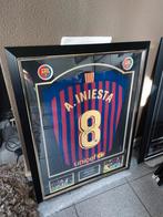 Ingelijst gesigneerd Barcelona shirt Iniesta met COA, Shirt, Ophalen of Verzenden, Zo goed als nieuw, Buitenlandse clubs