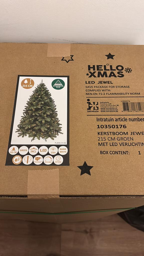 Kunst kerstboom Intratuin 215x135, Diversen, Ophalen, Nieuw