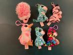 Ty beanie boo sleutelhanger set 6 stuks egel zebra kiwi, kat, Ophalen of Verzenden, Zo goed als nieuw, Knuffel of Figuurtje