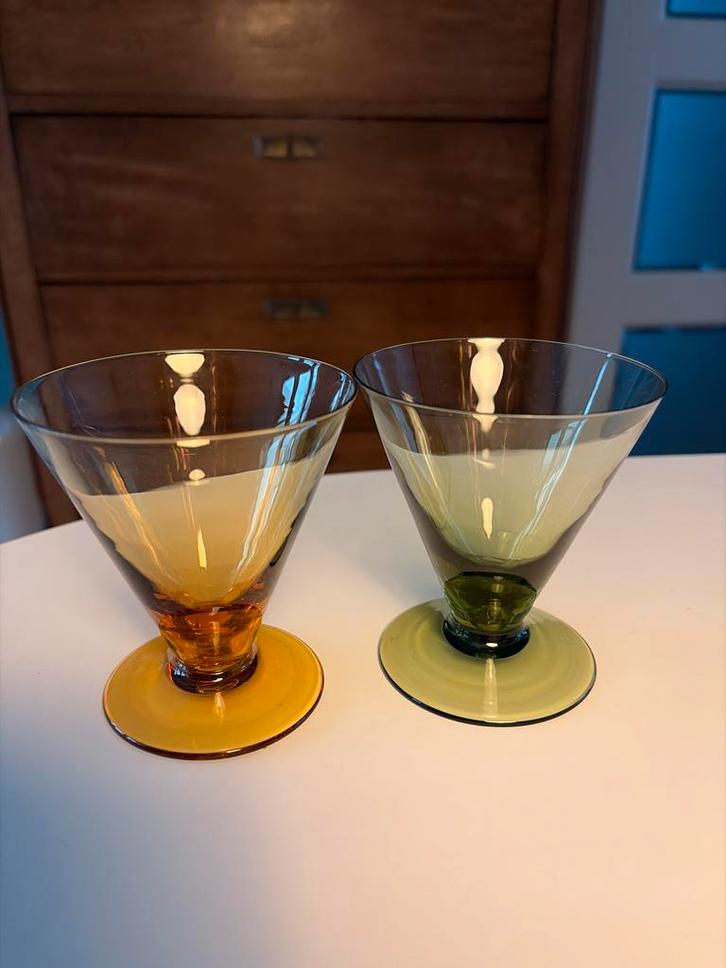 Max Verboeket Carnaval Glazen - Set van 2, Antiek en Kunst, Antiek | Glas en Kristal, Ophalen of Verzenden
