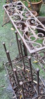 Sierlijk decoratief laarzenrek van gietijzer (brocante), Ophalen, Gebruikt