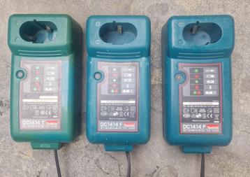 3 x Makita acculader v blok/staafaccu's DC1414 T / DC1414 F beschikbaar voor biedingen