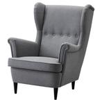 STRANDMON Fauteuil Ikea donkergrijs, Huis en Inrichting, Fauteuils, Ophalen, Zo goed als nieuw, 75 tot 100 cm, 50 tot 75 cm