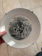 Antiek Bord met Vissers Tafereel, Antiek en Kunst, Ophalen of Verzenden