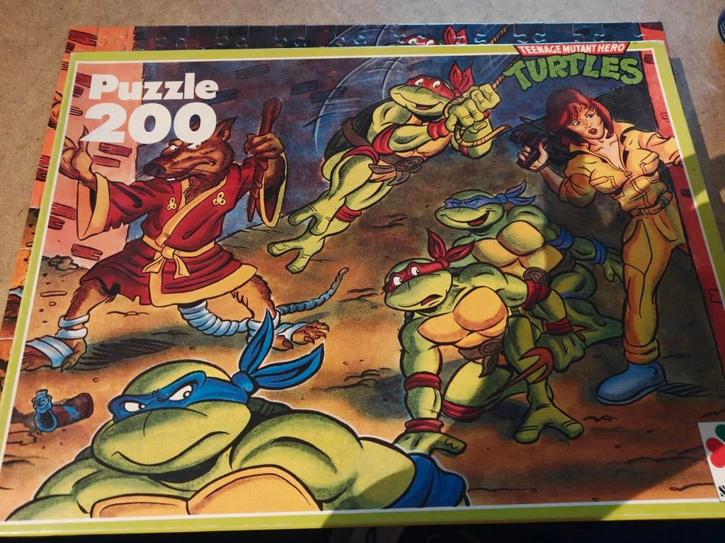 Teenage mutant ninja (hero) turtles puzzel vintage., Ophalen of Verzenden, Gebruikt