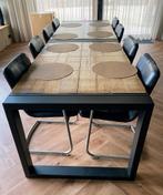 8 x Henders en Hazel stoelen, Ophalen, Zwart, Leer, Vijf, Zes of meer stoelen